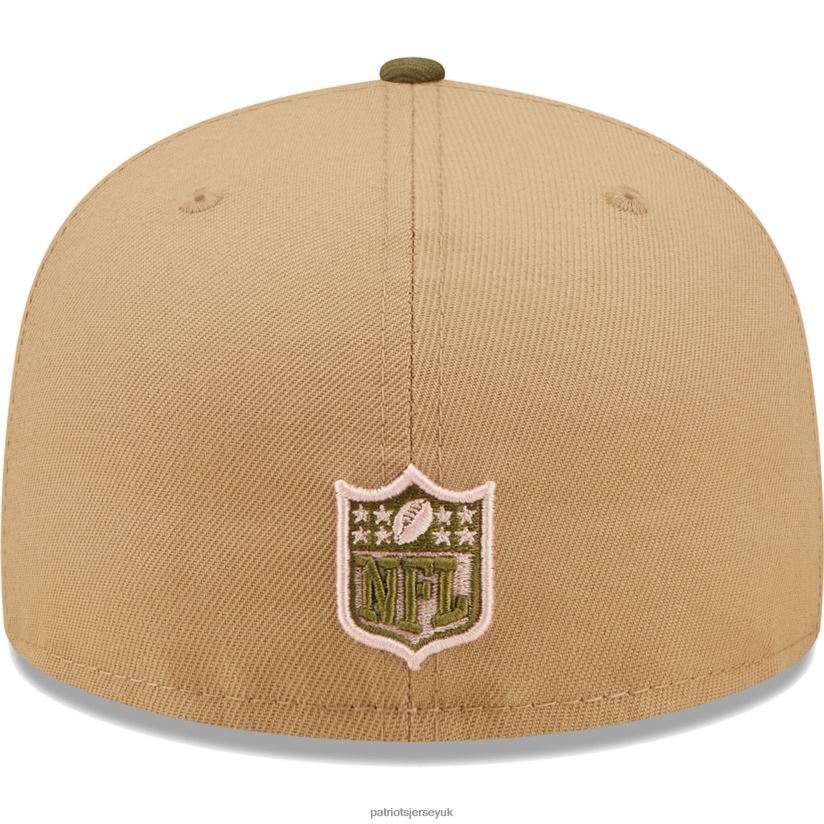 New Era Tan/Olive Super Bowl XXXI Saguaro 59FIFTY Fitted Hat Men Patriots Jersey Accessories 6B6H8J305