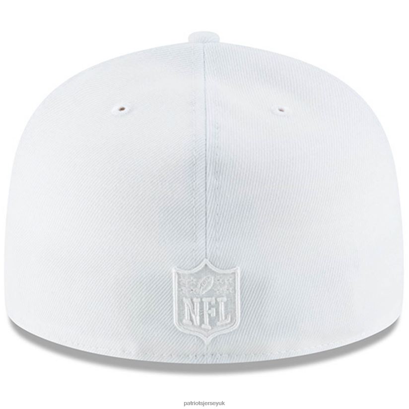 New Era Throwback White on White 59FIFTY Fitted Hat Men Patriots Jersey Accessories 6B6H8J375