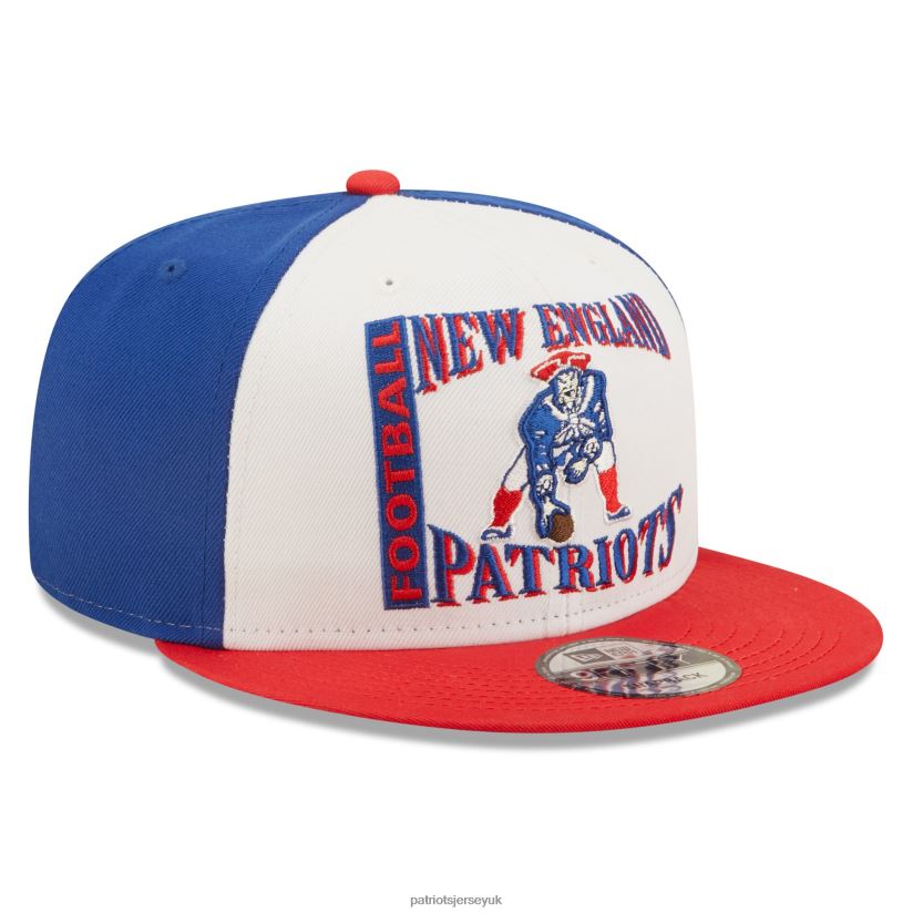 New Era White/Red Retro Sport 9FIFTY Snapback Hat Men Patriots Jersey Accessories 6B6H8J309