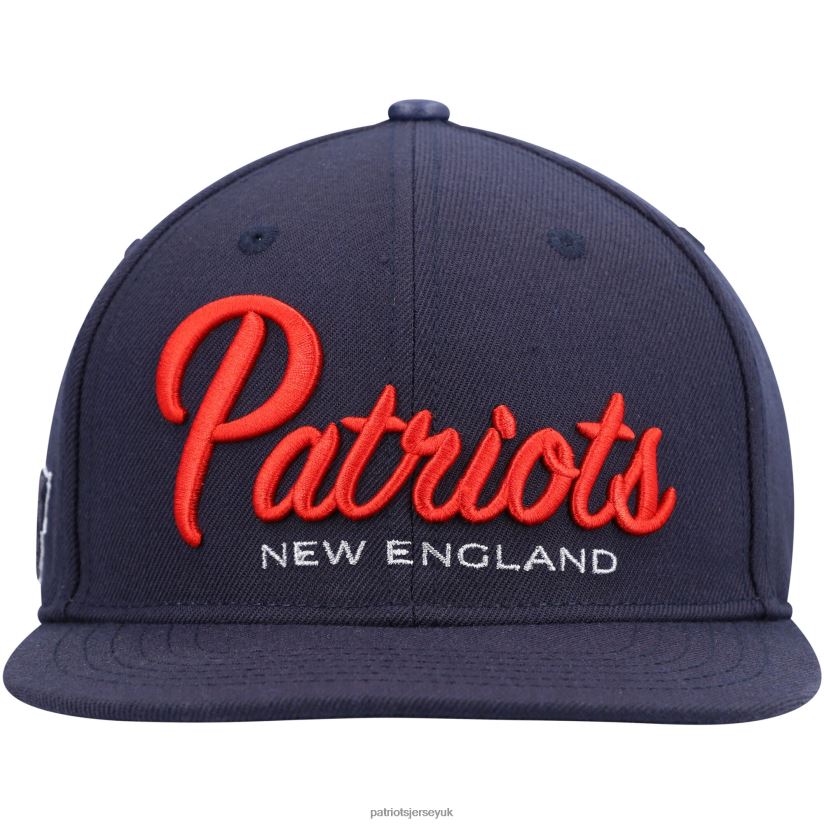 Pro Standard Navy Script Wordmark Snapback Hat Men Patriots Jersey Accessories 6B6H8J458