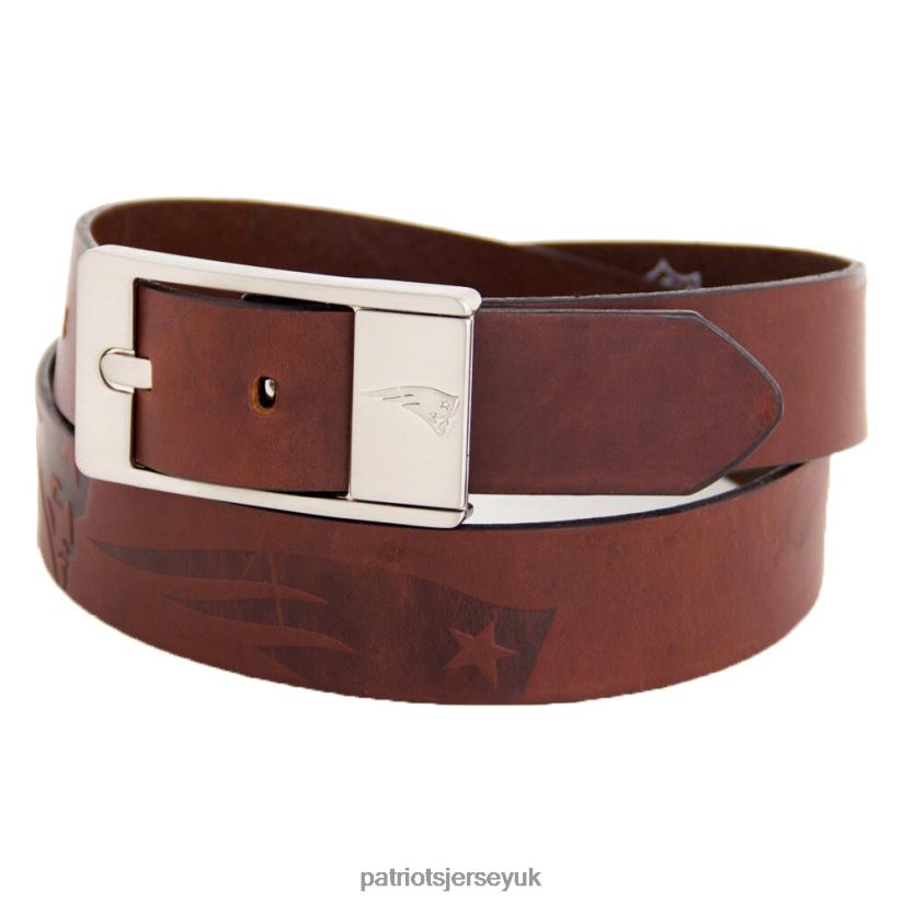 Brandish Leather Belt - Brown Men Patriots Jersey Accessories 6B6H8J35