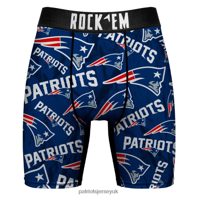 Rock Em Socks All-Over Logo Underwear and Crew Socks Combo Pack Men Patriots Jersey Accessories 6B6H8J16