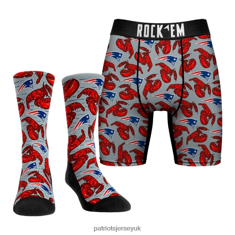Rock Em Socks Local Food Underwear and Crew Socks Combo Pack Men Patriots Jersey Accessories 6B6H8J53
