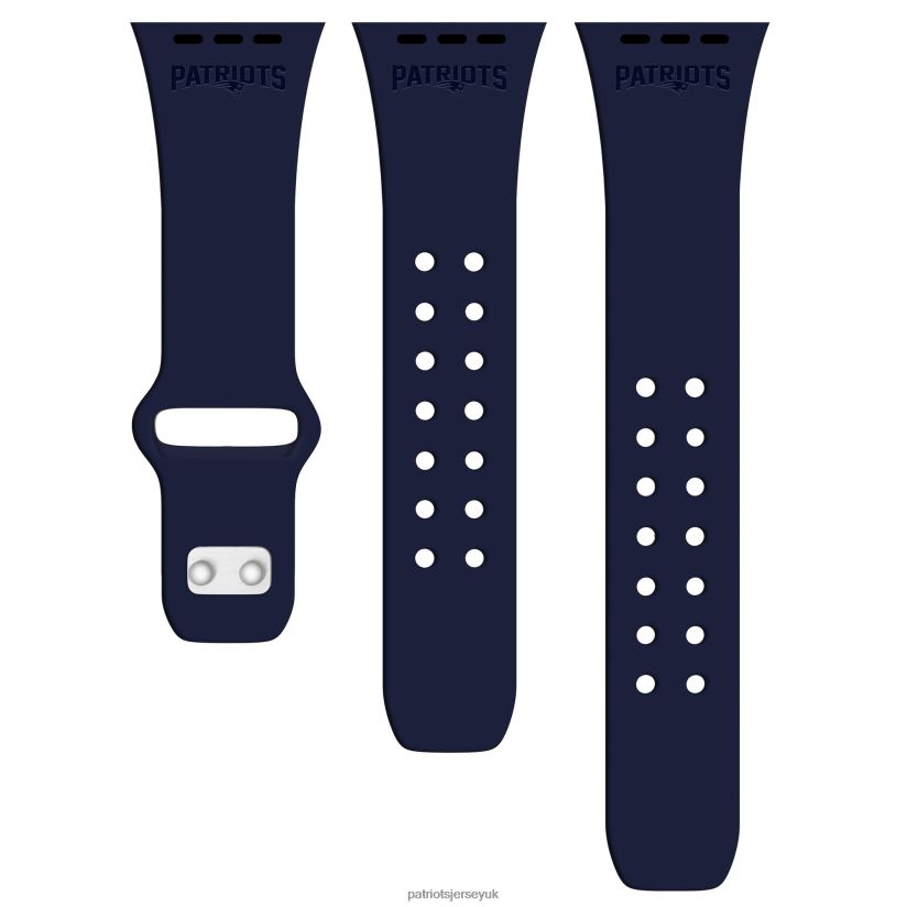 Navy Debossed Silicone Apple Watch Band Men Patriots Jersey Accessories 6B6H8J70