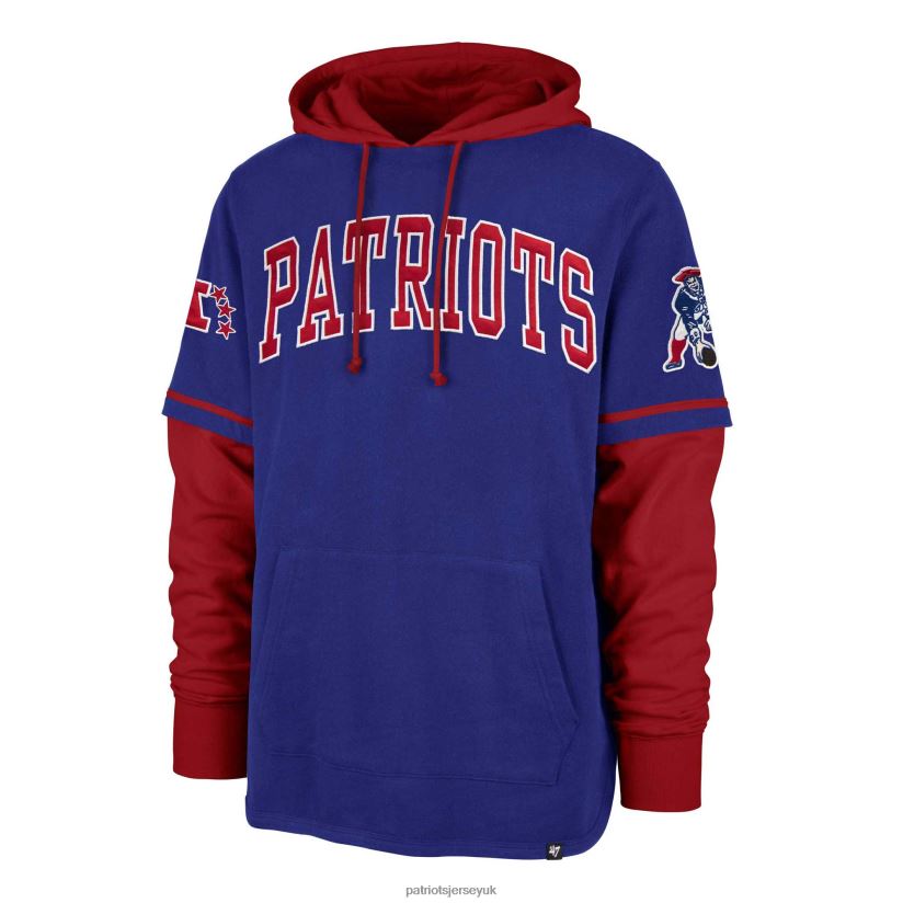 47 Royal Shortstop Pullover Hoodie Men Patriots Jersey Clothing 6B6H8J474