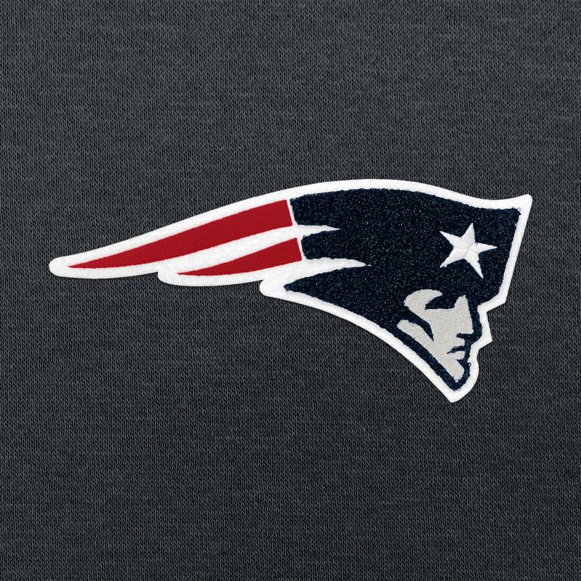 Antigua Charcoal Victory Chenille Pullover Hoodie Men Patriots Jersey Clothing 6B6H8J683