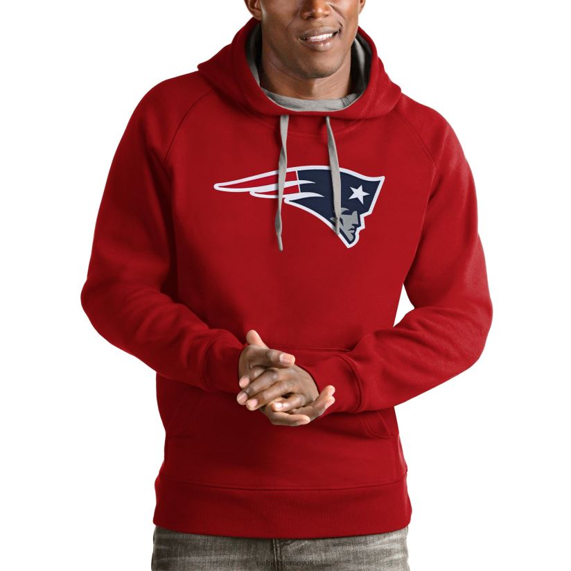 Antigua Red Victory Pullover Hoodie Men Patriots Jersey Clothing 6B6H8J618