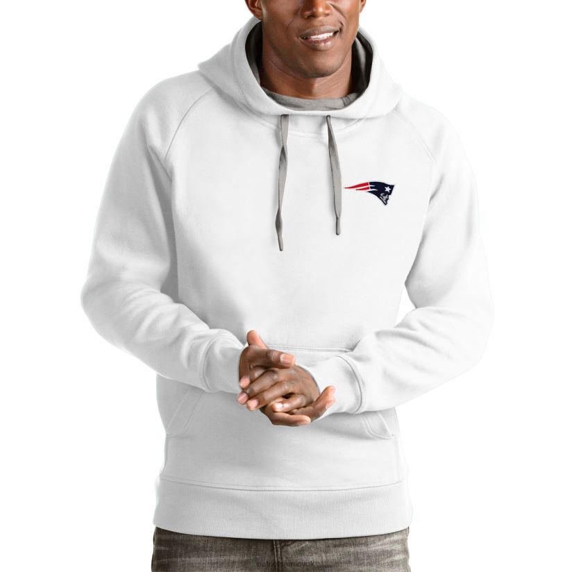 Antigua White Logo Victory Pullover Hoodie Men Patriots Jersey Clothing 6B6H8J603