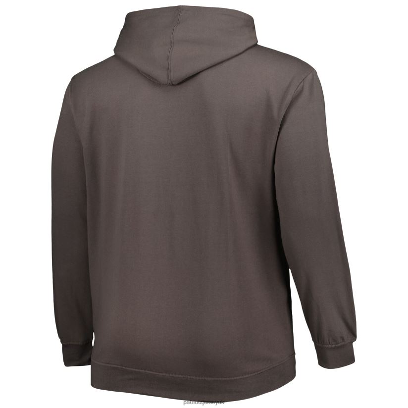 Charcoal Big & Tall Logo Pullover Hoodie Men Patriots Jersey Clothing 6B6H8J620