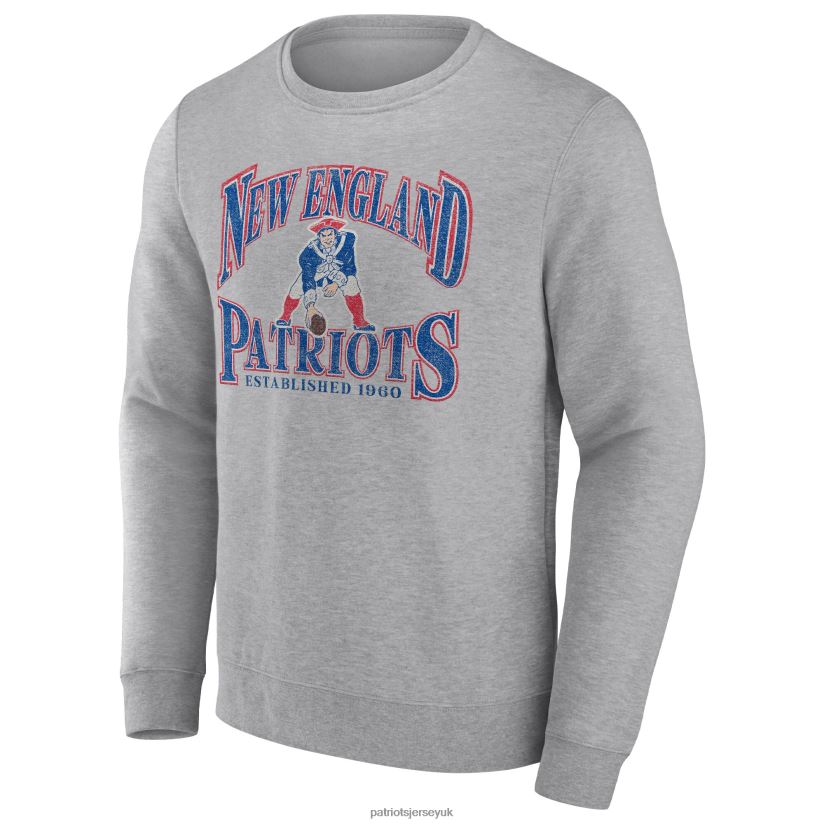 Fanatics Branded Heathered Charcoal Playability Pullover Sweatshirt Men Patriots Jersey Clothing 6B6H8J567