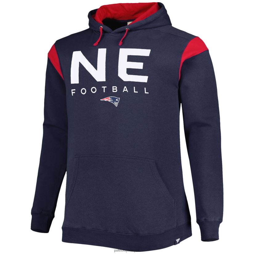 Fanatics Branded Navy Big & Tall Call the Shots Pullover Hoodie Men Patriots Jersey Clothing 6B6H8J697