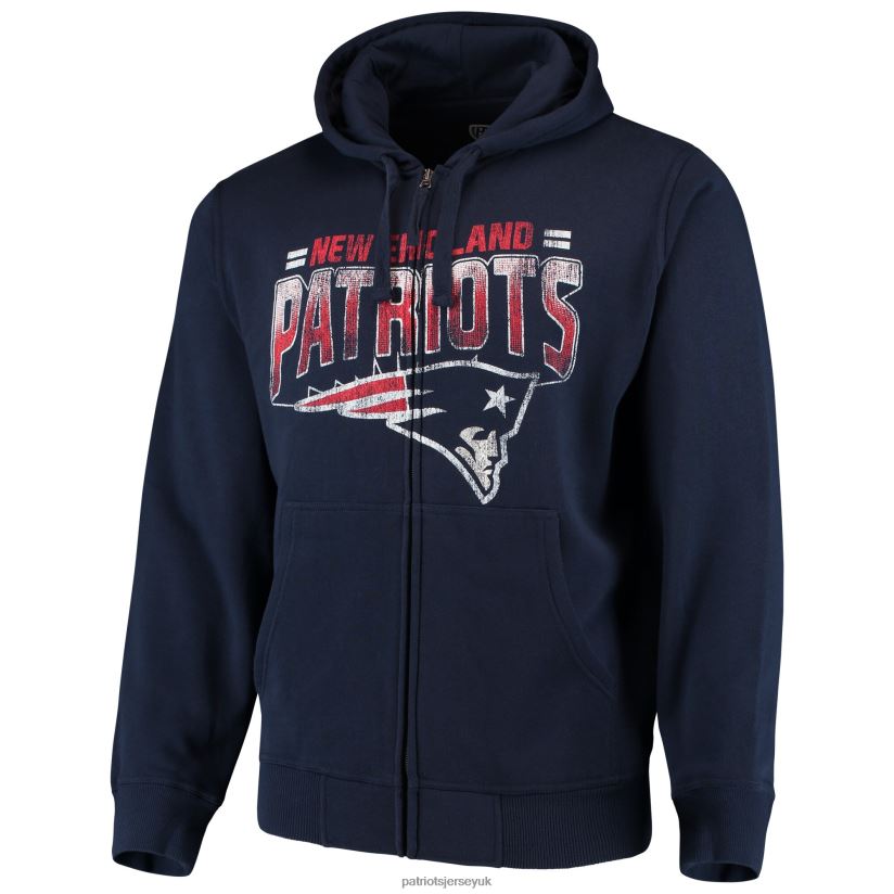 G-III Sports by Carl Banks Navy Perfect Season Full-Zip Hoodie Men Patriots Jersey Clothing 6B6H8J651