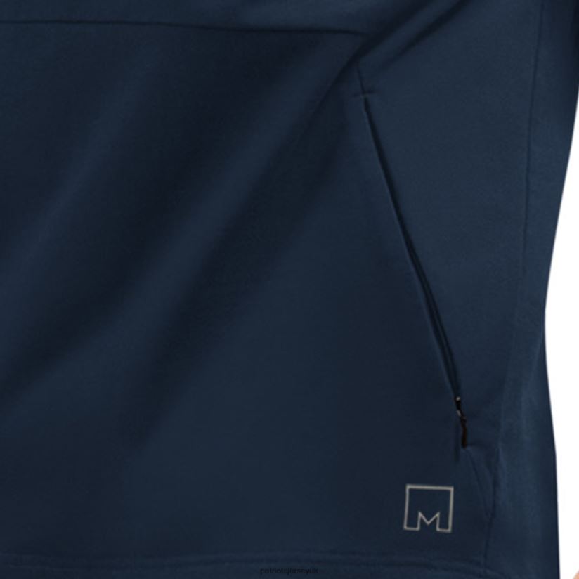 MSX by Michael Strahan Navy Relay Sleeveless Pullover Hoodie Men Patriots Jersey Clothing 6B6H8J576