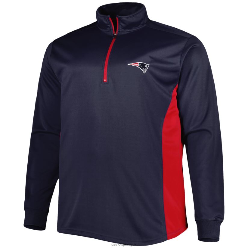 Navy Big & Tall Quarter-Zip Top Men Patriots Jersey Clothing 6B6H8J635