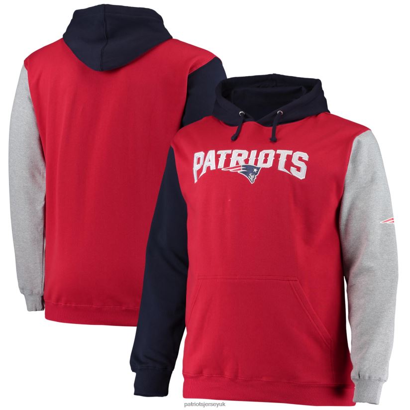 Navy/Red Big & Tall Pullover Hoodie Men Patriots Jersey Clothing 6B6H8J647