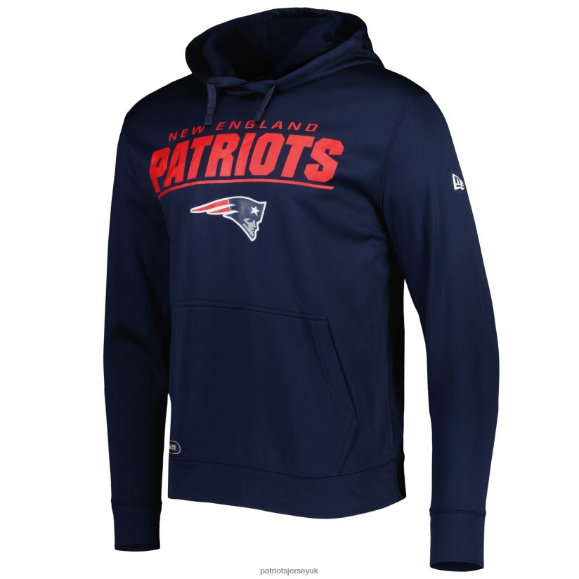New Era Navy Combine Authentic Stated Logo Pullover Hoodie Men Patriots Jersey Clothing 6B6H8J565