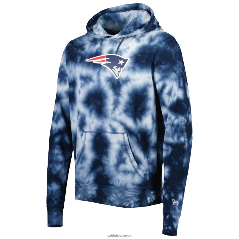 New Era Navy Team Tie-Dye Pullover Hoodie Men Patriots Jersey Clothing 6B6H8J575