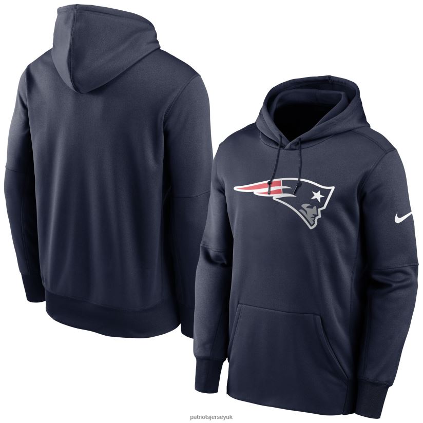 Nike Navy Fan Gear Primary Logo Performance Pullover Hoodie Men Patriots Jersey Clothing 6B6H8J469