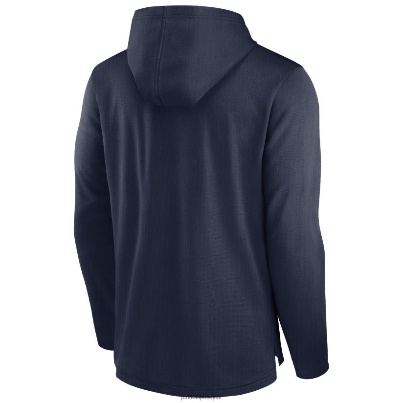 Nike Navy Lightweight Performance Hooded Long Sleeve T-Shirt Men Patriots Jersey Clothing 6B6H8J656