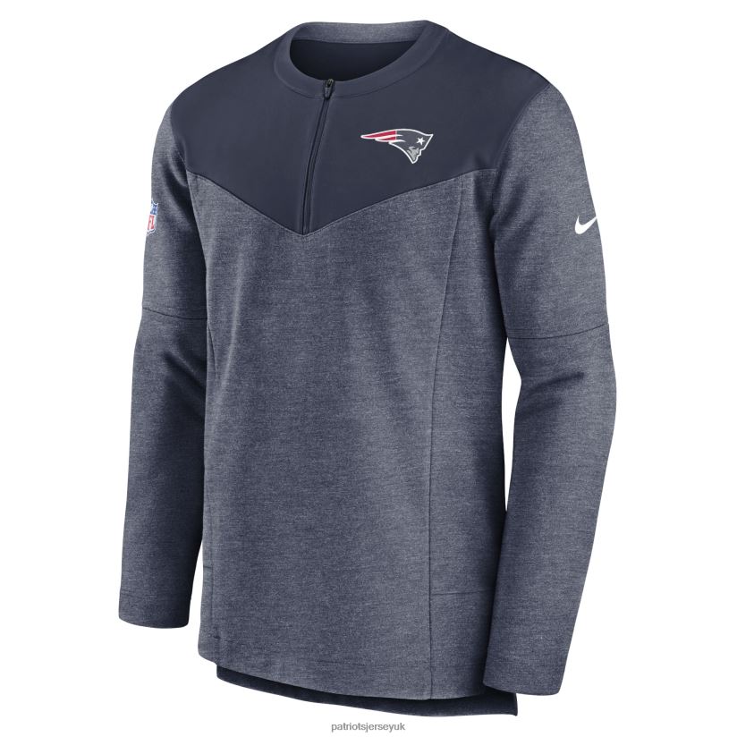 Nike Navy Sideline Lockup Performance Quarter-Zip Top Men Patriots Jersey Clothing 6B6H8J578