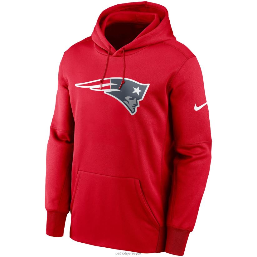 Nike Red Fan Gear Primary Logo Performance Pullover Hoodie Men Patriots Jersey Clothing 6B6H8J484