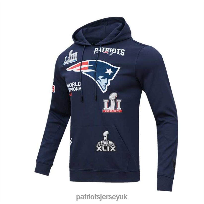 Pro Standard Navy 6x Super Bowl Champions Pullover Hoodie Men Patriots Jersey Clothing 6B6H8J507