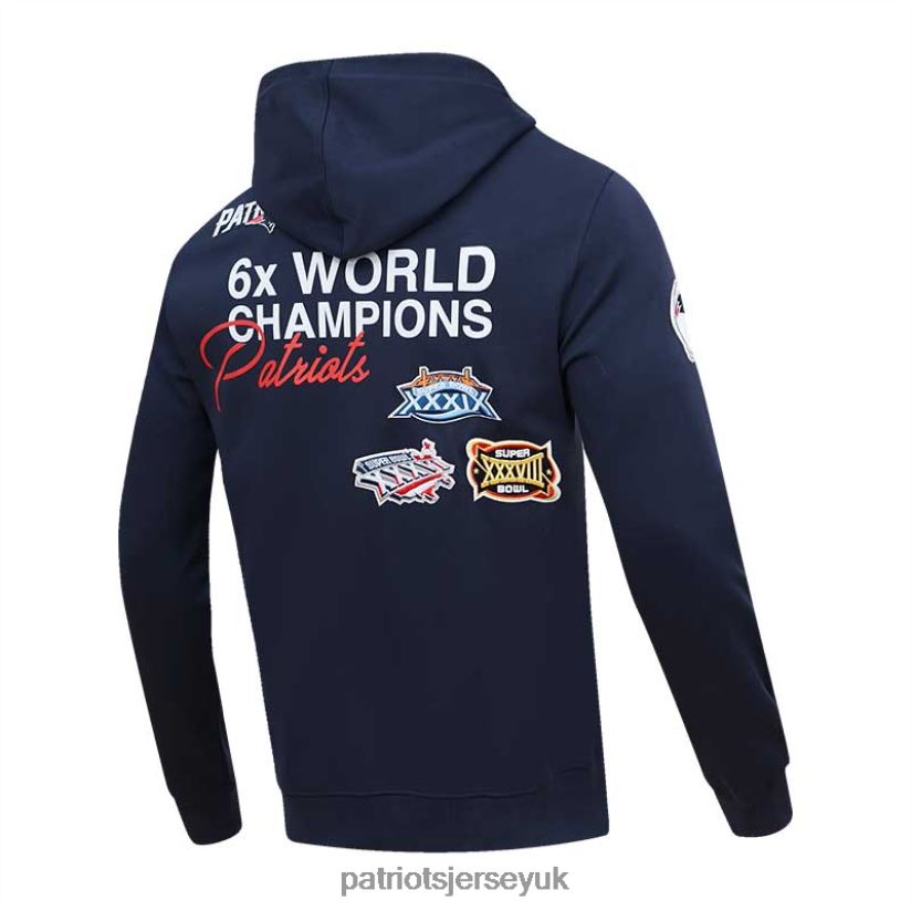 Pro Standard Navy 6x Super Bowl Champions Pullover Hoodie Men Patriots Jersey Clothing 6B6H8J507