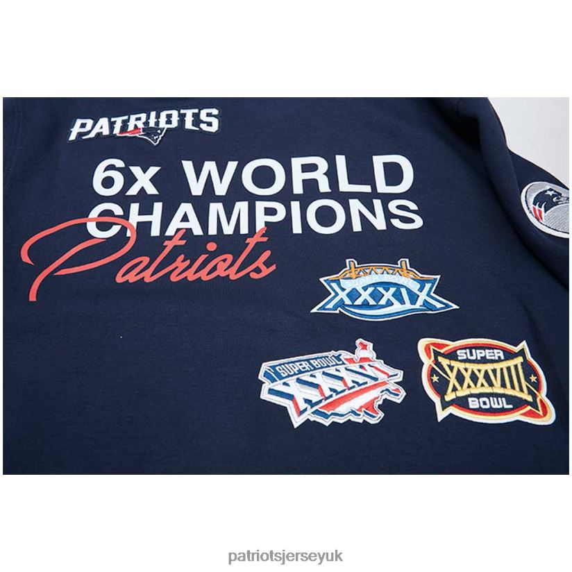 Pro Standard Navy 6x Super Bowl Champions Pullover Hoodie Men Patriots Jersey Clothing 6B6H8J507