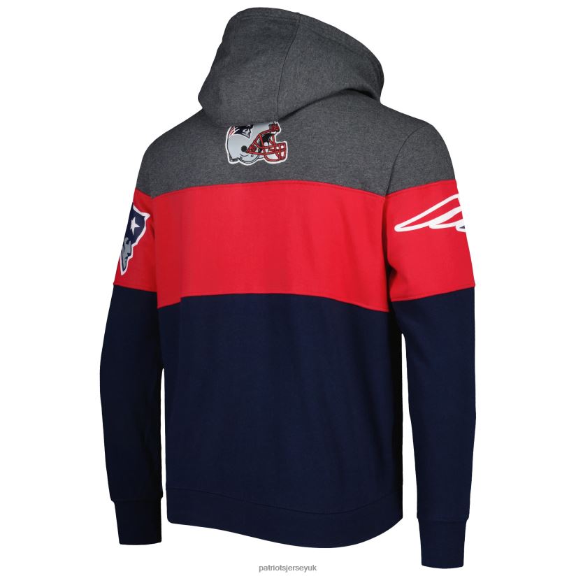 Starter Heather Charcoal/Navy Extreme Pullover Hoodie Men Patriots Jersey Clothing 6B6H8J517