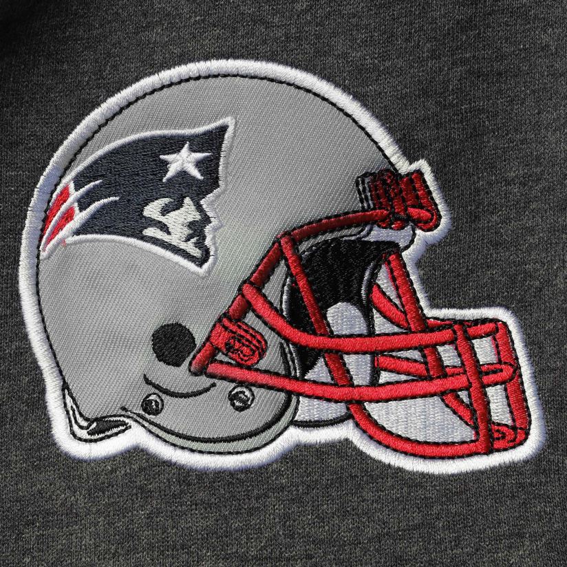 Starter Heathered Gray/Red Extreme Fireballer Pullover Hoodie Men Patriots Jersey Clothing 6B6H8J746