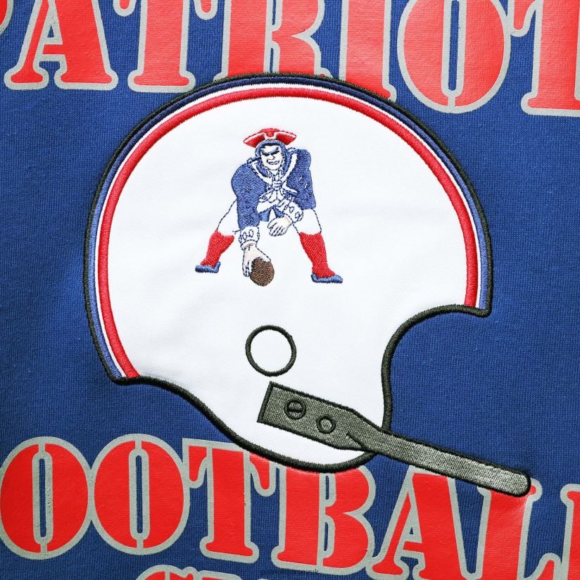 Starter Royal Locker Room Throwback End Zone Pullover Sweatshirt Men Patriots Jersey Clothing 6B6H8J649