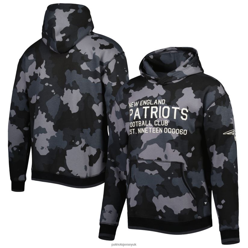 The Wild Collective Black Camo Pullover Hoodie Men Patriots Jersey Clothing 6B6H8J600