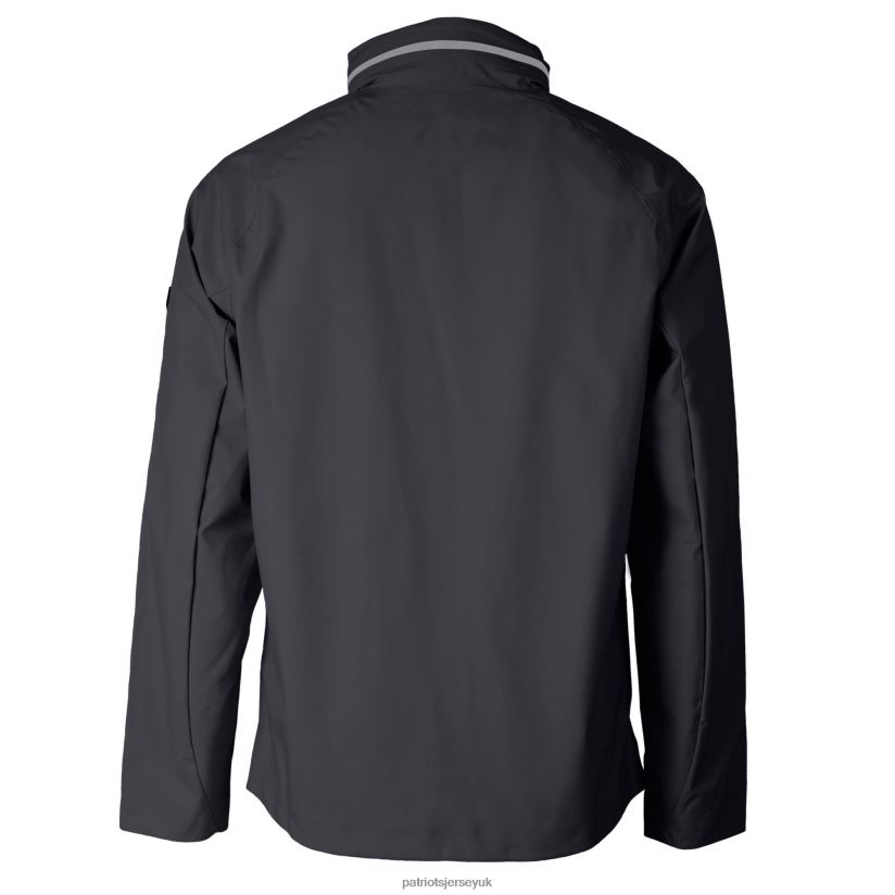 Cutter & Buck Black Helmet Vapor Water Repellent Stretch Full-Zip Rain Jacket Men Patriots Jersey Clothing 6B6H8J4