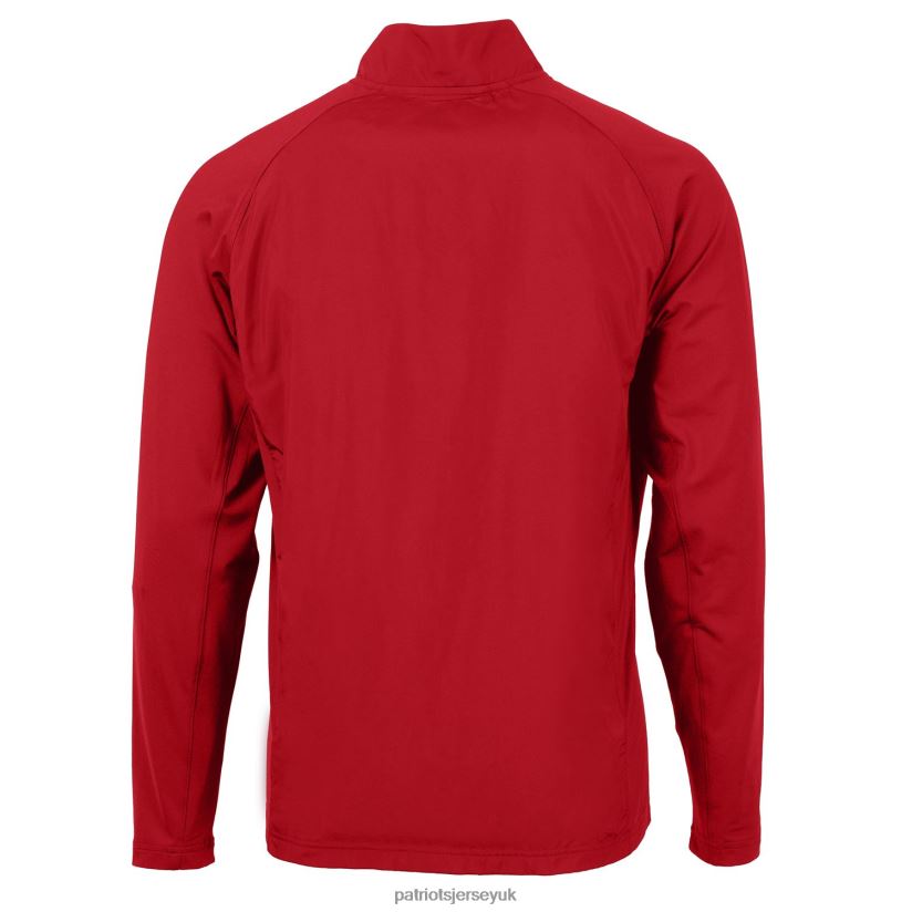 Cutter & Buck Red Big & Tall Adapt Eco Knit Hybrid Recycled Full-Zip Jacket Men Patriots Jersey Clothing 6B6H8J2133