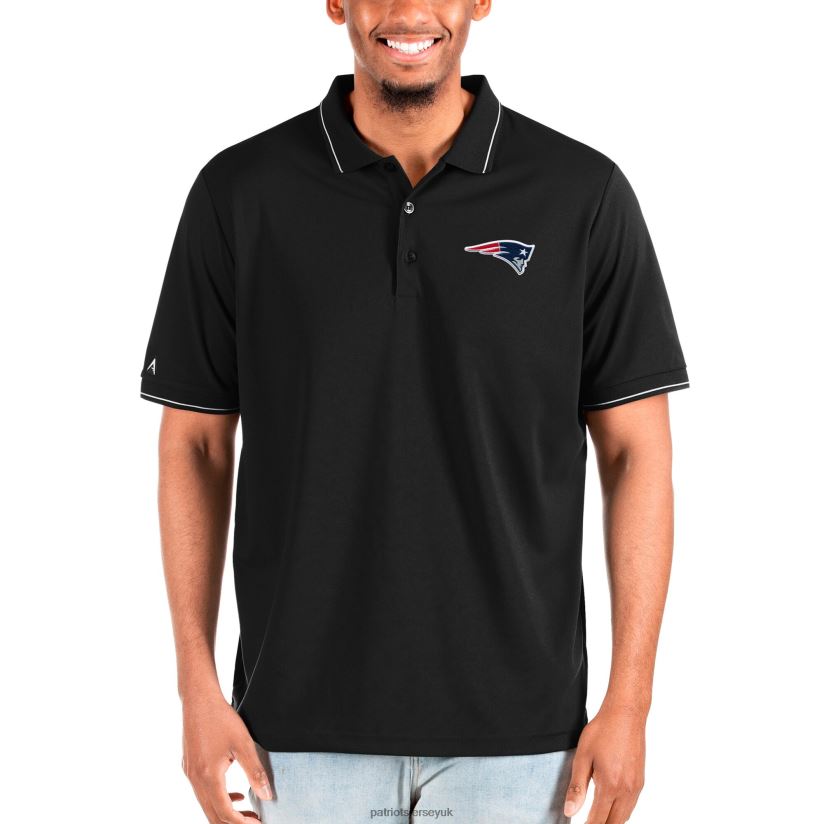 Antigua Black Big & Tall Affluent Polo Men Patriots Jersey Clothing 6B6H8J1447