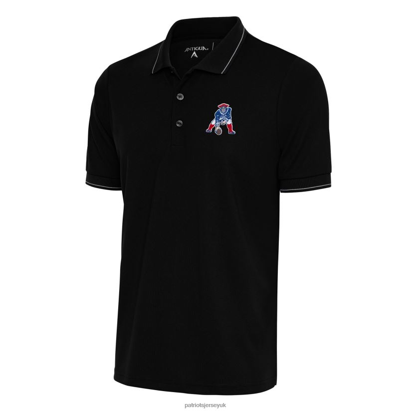 Antigua Black Team Logo Throwback Affluent Big & Tall Polo Men Patriots Jersey Clothing 6B6H8J1466