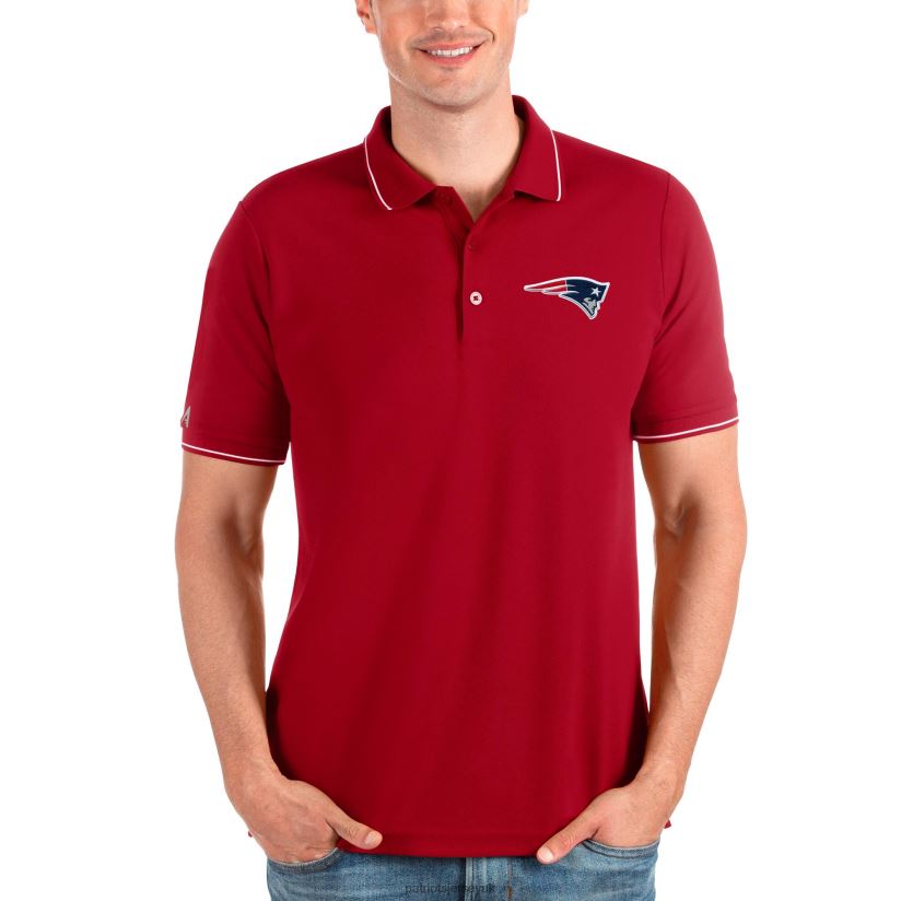Antigua Red Affluent Polo Men Patriots Jersey Clothing 6B6H8J1370