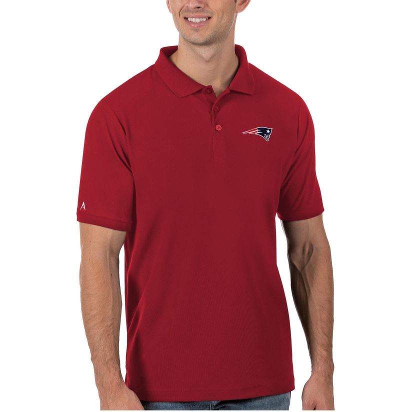 Antigua Red Legacy Pique Polo Men Patriots Jersey Clothing 6B6H8J1608