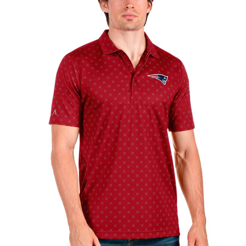 Antigua Red Spark Polo Men Patriots Jersey Clothing 6B6H8J1420