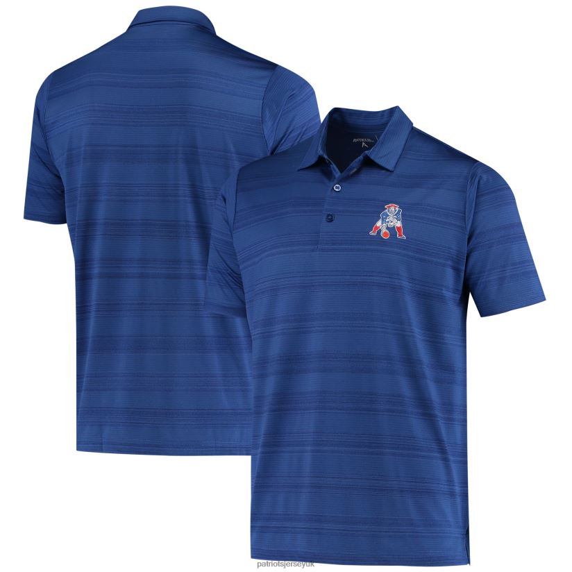 Antigua Royal Throwback Compass Polo Men Patriots Jersey Clothing 6B6H8J1463