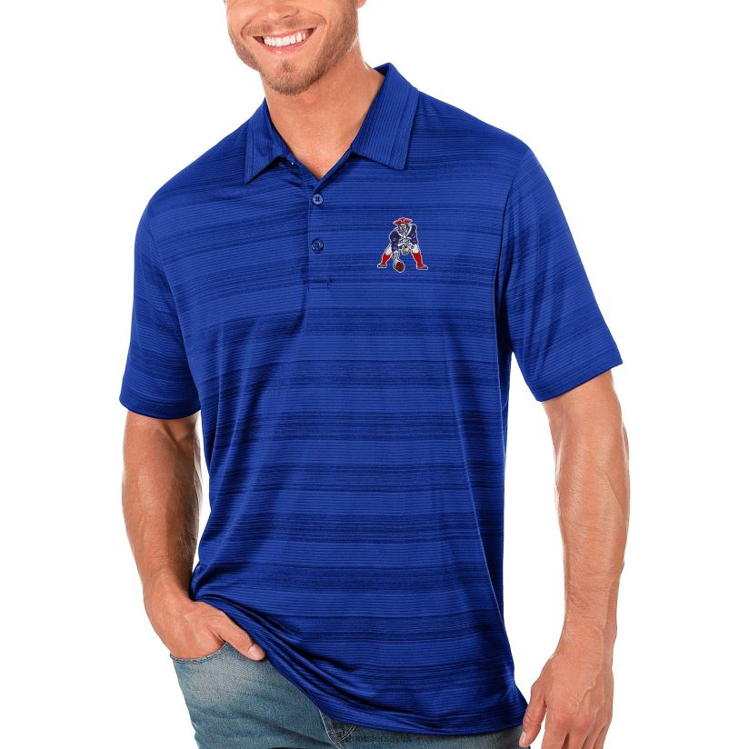 Antigua Royal Throwback Compass Polo Men Patriots Jersey Clothing 6B6H8J1463