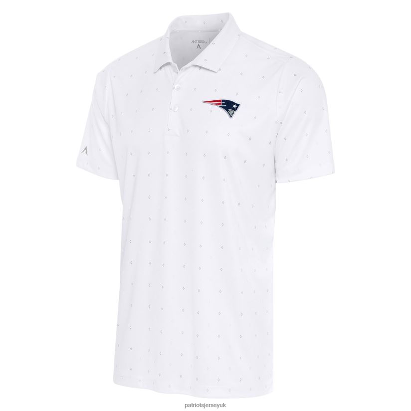 Antigua White 19th Hole Polo Men Patriots Jersey Clothing 6B6H8J1454