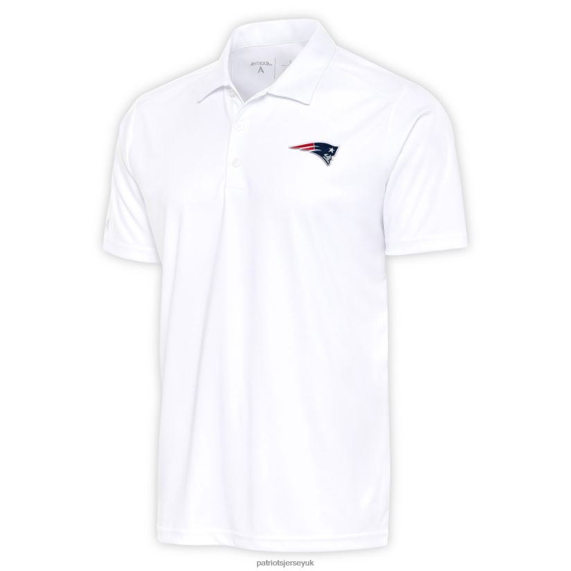 Antigua White Apex Polo Men Patriots Jersey Clothing 6B6H8J1525