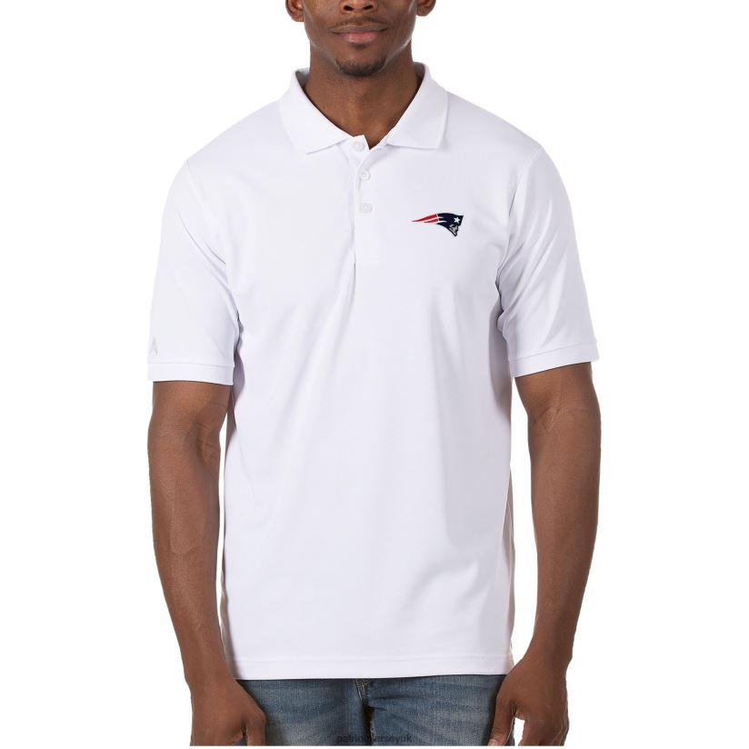 Antigua White Legacy Pique Polo Men Patriots Jersey Clothing 6B6H8J1440