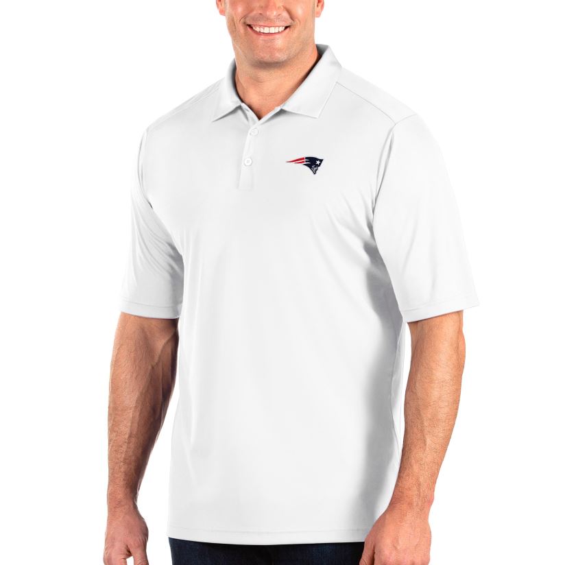Antigua White Tribute Big & Tall Polo Men Patriots Jersey Clothing 6B6H8J1465