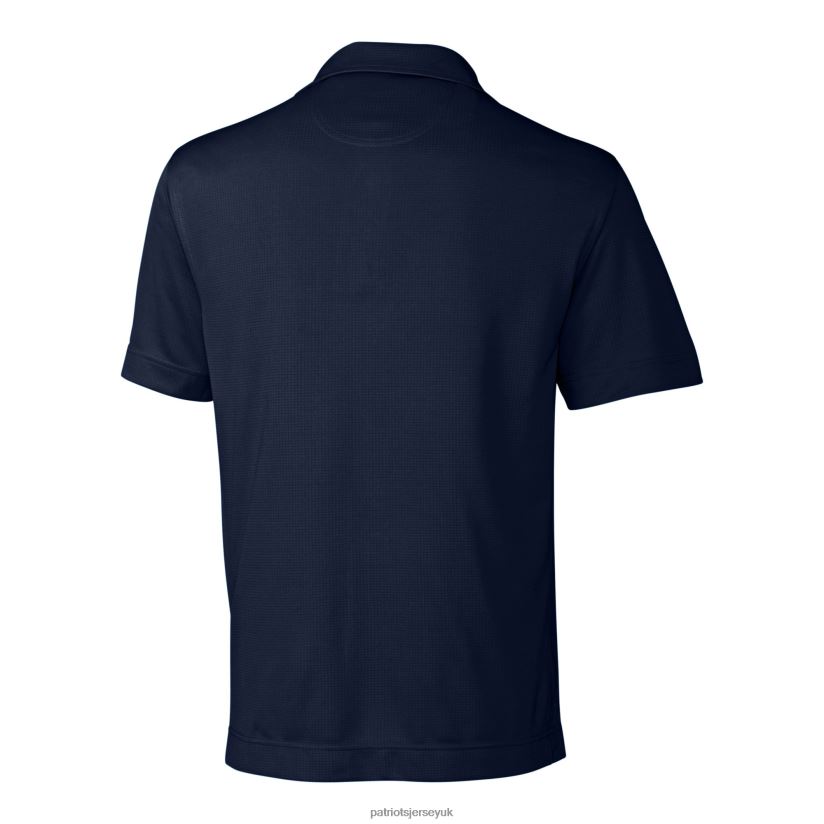 Cutter & Buck Navy Helmet DryTec Genre Textured Solid Polo Men Patriots Jersey Clothing 6B6H8J1317