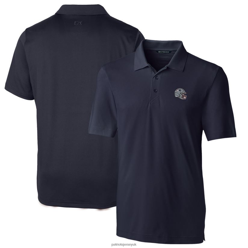 Cutter & Buck Navy Helmet Forge Stretch Polo Men Patriots Jersey Clothing 6B6H8J1306