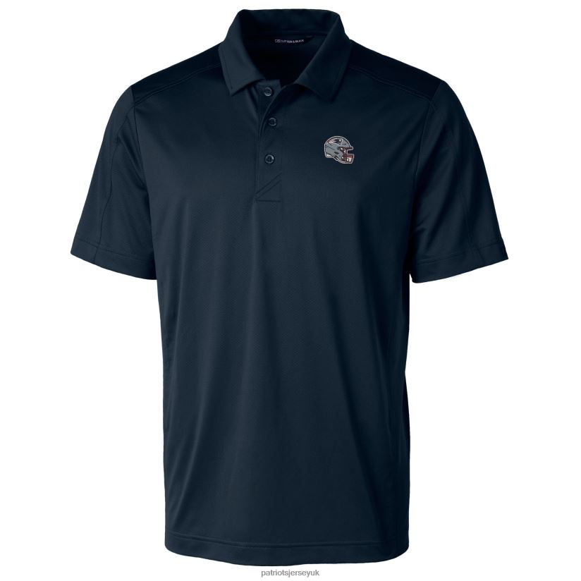 Cutter & Buck Navy Helmet Prospect Textured Stretch Polo Men Patriots Jersey Clothing 6B6H8J1346