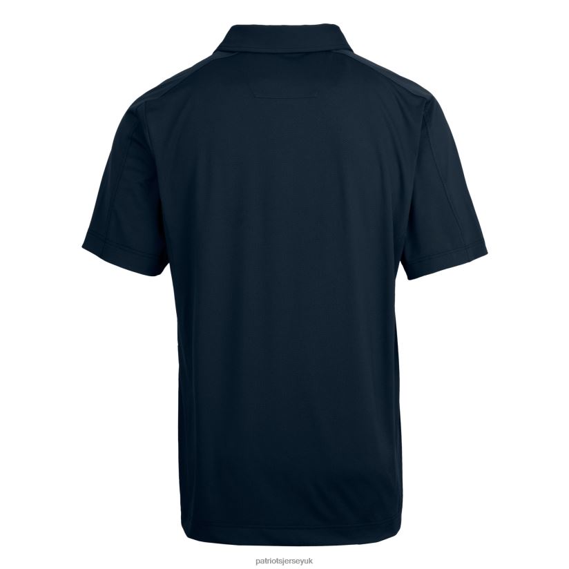 Cutter & Buck Navy Helmet Prospect Textured Stretch Polo Men Patriots Jersey Clothing 6B6H8J1346