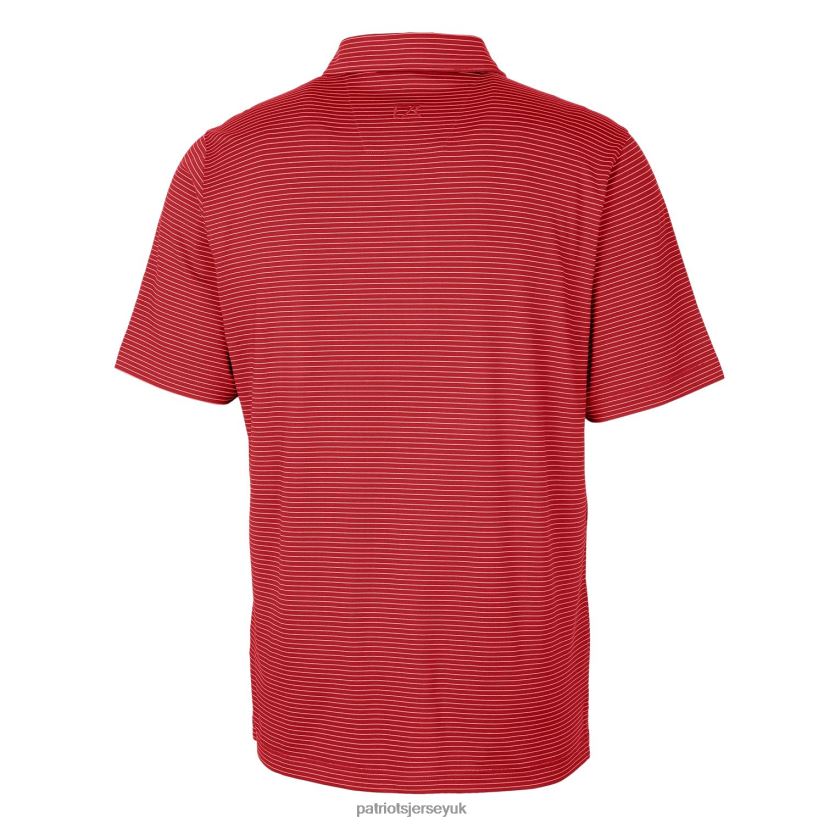 Cutter & Buck Red Forge Pencil Stripe Polo Men Patriots Jersey Clothing 6B6H8J1555